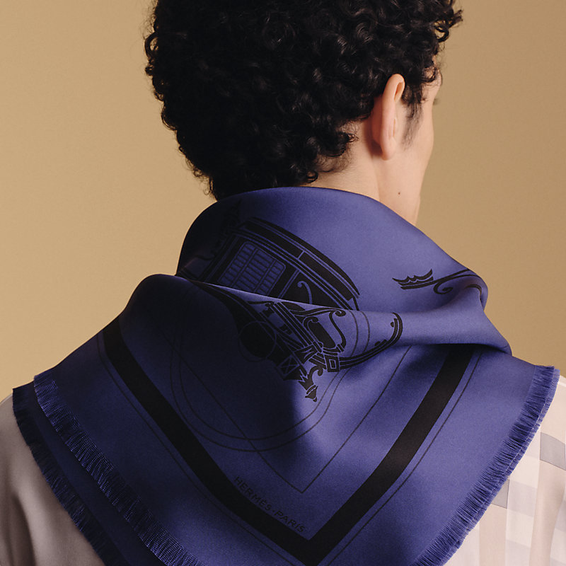 高級感☆シルク製スカーフ【HERMES】Ex-Libris fringed scarf 80 高級感☆シルク製スカーフ【HERMES】Ex-Libris fringed scarf 80